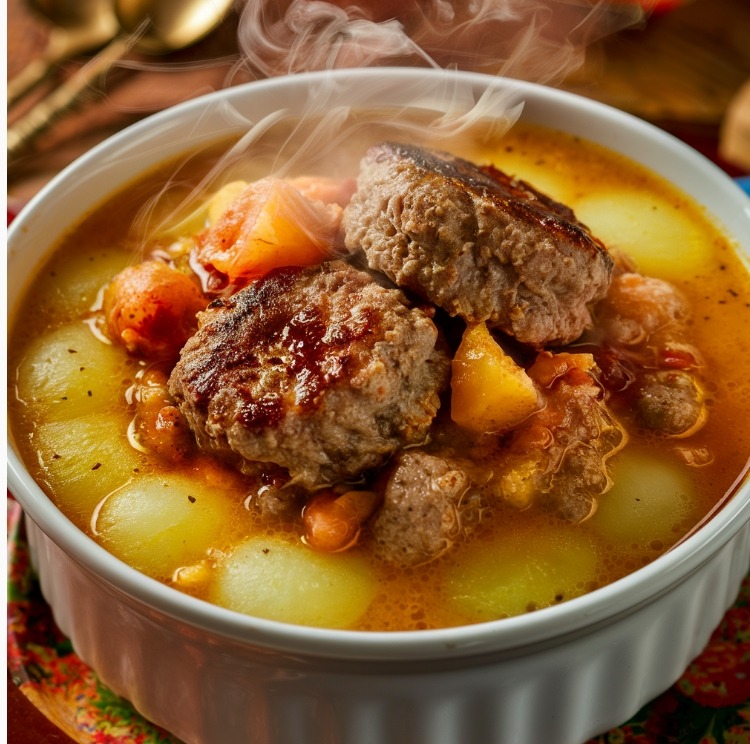 Hamburger potato soup