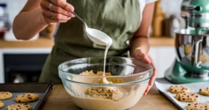 Adding Milk to Cookie Dough