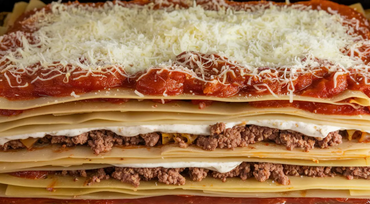 Pasta-used as a substitute for lasagne sheets in lasagna.