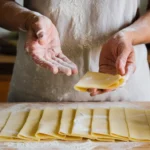 Lasagna-noodles being prepped for cooking.