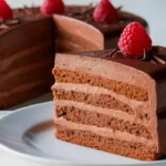 Chocolate mousse cake, refrigeration,