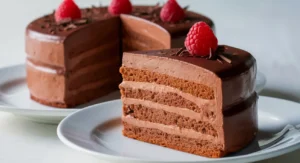 Chocolate mousse cake, refrigeration,