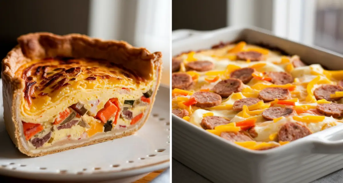 Difference between quiche and breakfast casserole