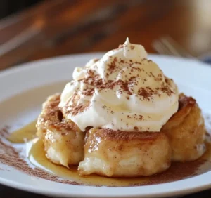 Cinnamon rolls made with heavy cream substitution.