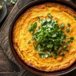 Southern cornbread served in a cast-iron skillet with butter.