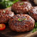 A juicy beef patty with melted cheese, lettuce, and tomato on a bun, grilled to perfection.