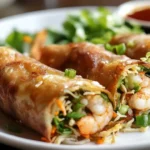 Close-up of a bowl filled with egg roll filling ingredients like cabbage, carrots, and pork.