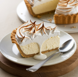 Coconut cream pie with meringue