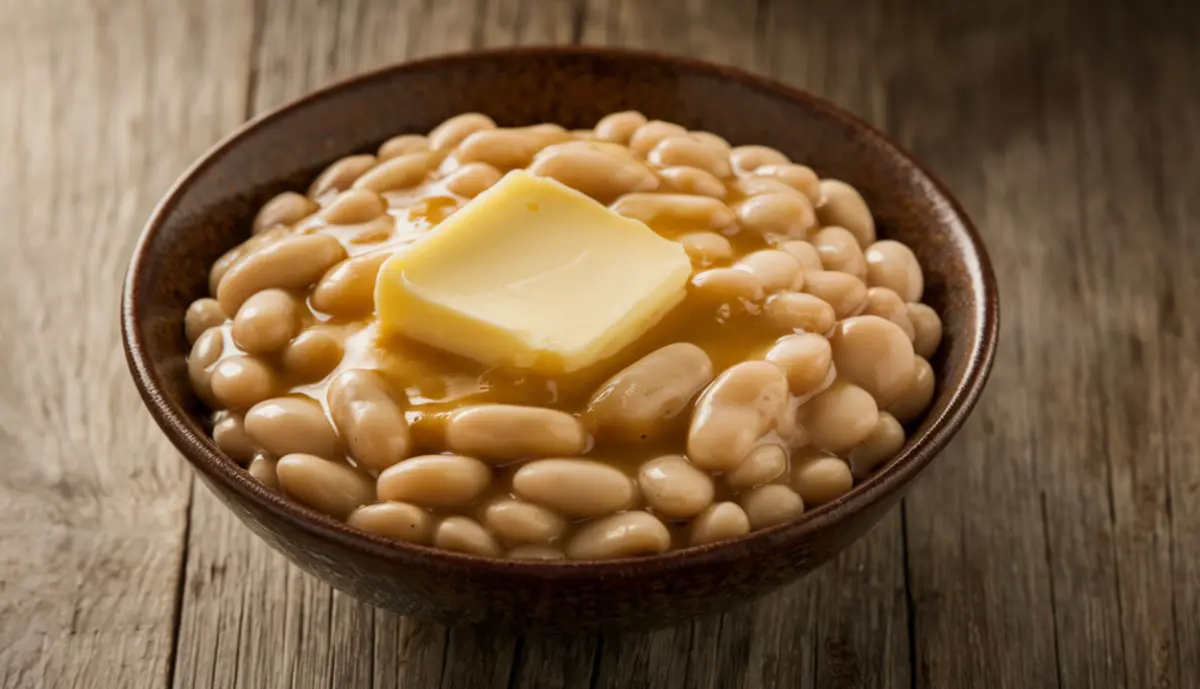 What does adding butter to beans do?