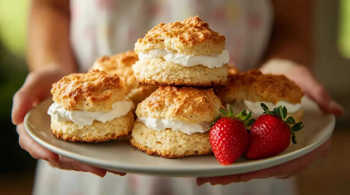 What is a shortcake biscuit made of?