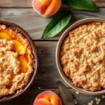 Difference between peach cobbler and crumble