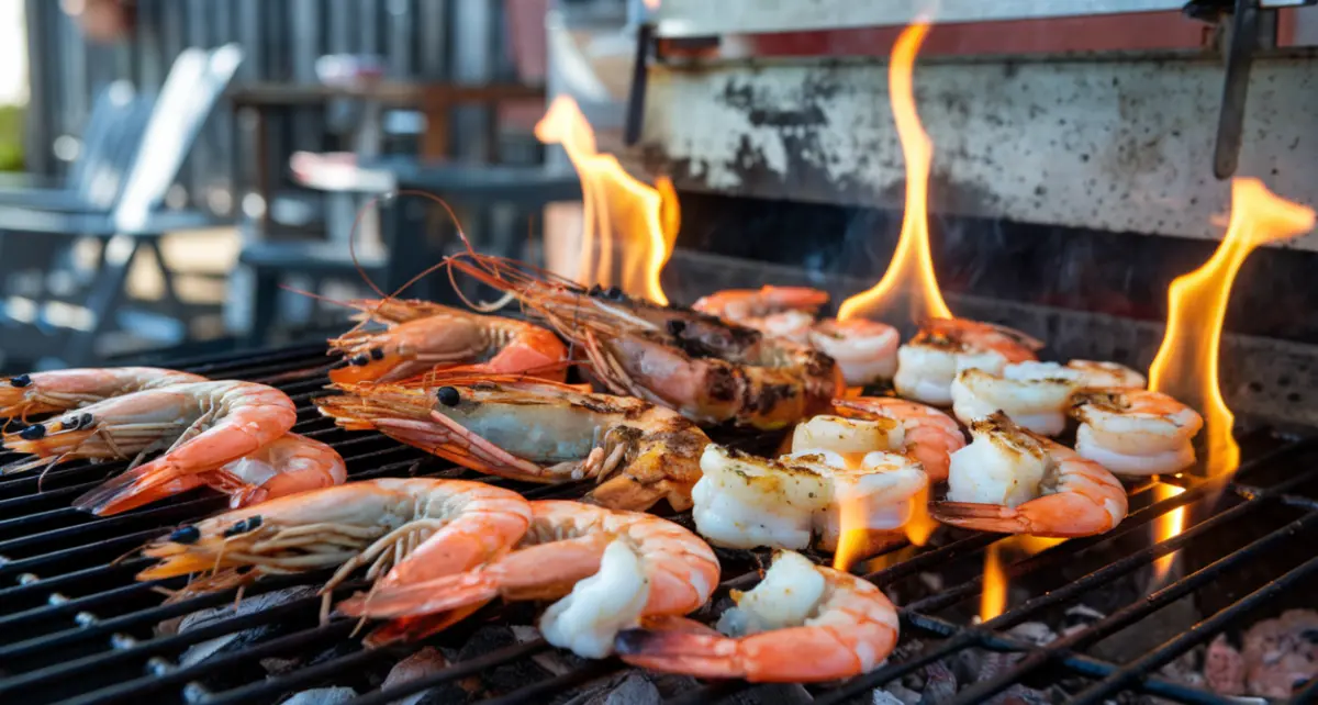 Is it better to grill shrimp with or without shell?