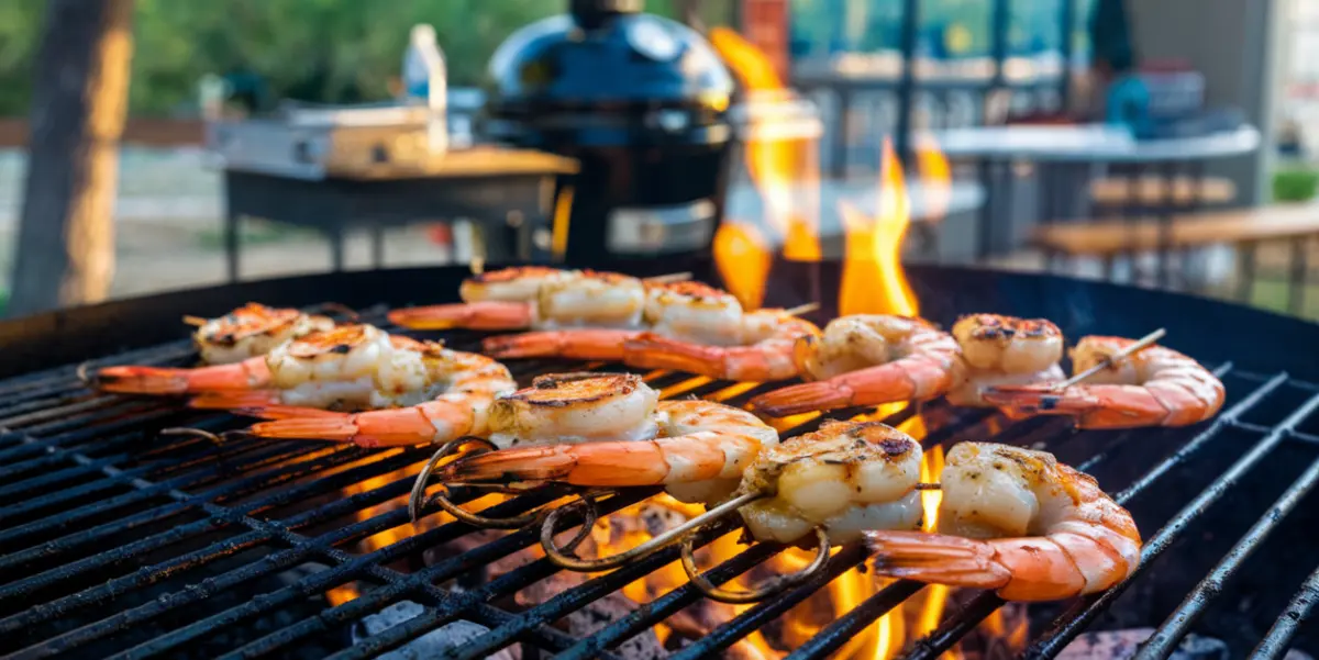 How do you keep shrimp from drying out on the grill?