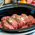 How long does it take to cook ground beef in a crockpot on high?